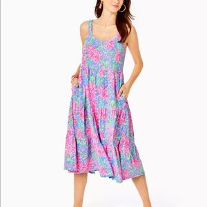 Lily Pulitzer Loro Dress - Blue Peri Sunrise Bay